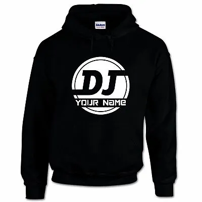 Buy Personalised DJ Logo Hoodies ADD YOUR NAME Unisex Music Hoodie Hooded Top • 19.97£