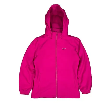 Buy NIKE Womens Fleece Lined Hooded Jacket 2000s Pink Large  • 14.95£