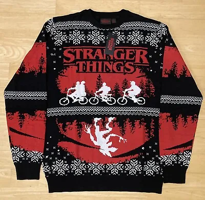 Buy Large 41  Chest Stranger Things Ugly Christmas Xmas Jumper Sweater Netflix • 33.99£