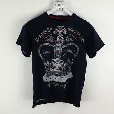 Buy Her Majesty Queen T Shirt Mens Medium Black F42 • 5.98£