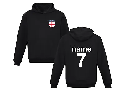 Buy England Football Personalised Kids Hoodie HoodyBoys Girls Name Age Footy Gift CR • 8.99£