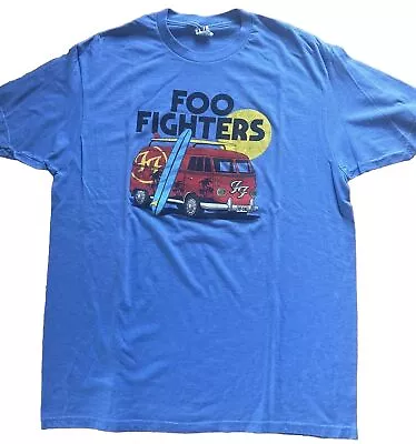 Buy Foo Fighters Unisex Shirt Size Large Blue Camper Band Tee Rock And Roll Music • 15.20£