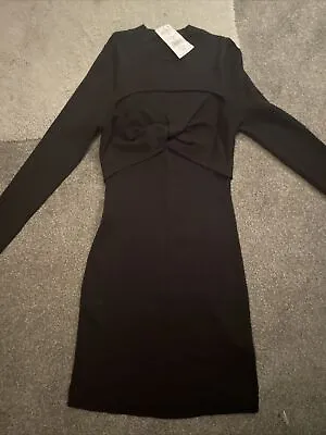 Buy Black Next Knitted Christmas Dress Cutout 10 Jumper M 10 New £49 • 12£