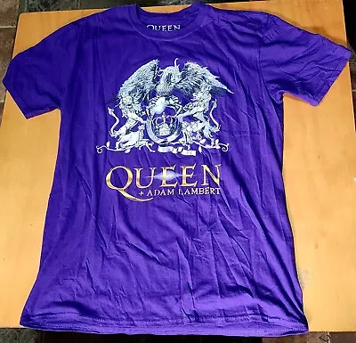 Buy Queen & Adam Lambert The Rhapsody Tour 2020 Concert Shirt Size L Tee Purple • 17.85£