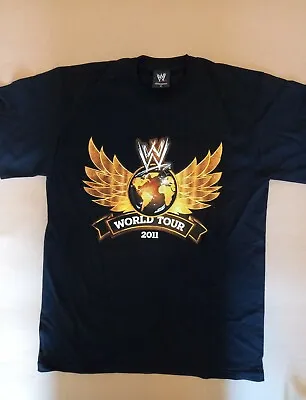 Buy Men's Black T-shirt Size M. WWE Authentic World Tour 2011 Official Merch 38chest • 9.95£