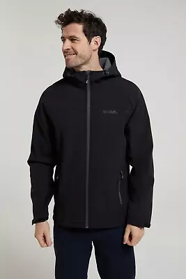 Buy Mountain Warehouse Exodus Mens Softshell Jacket Lightweight Hooded Coat • 40£