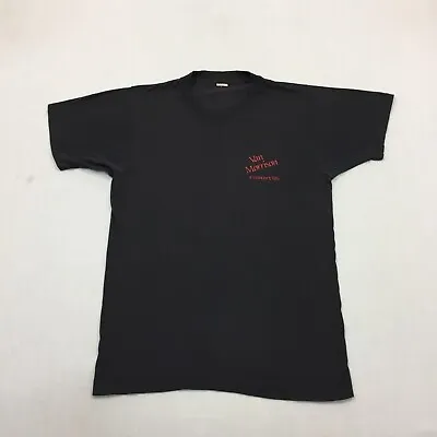 Buy Vintage 1985 Van Morrison Tour T-Shirt Mens Medium Tee Single Stitch Black (M) • 25.49£