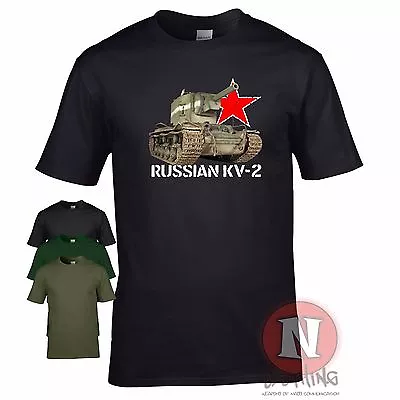 Buy Russian KV 2 Tank WW2 Military Armour T-shirt World Of War Tanks Eastern Front • 14.99£
