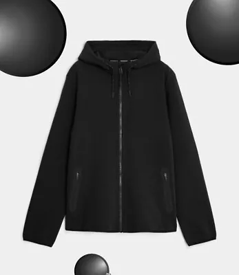 Buy MARKS & SPENCER Colour Block Hooded Zip U Jacket Black Size Medium NWT RRP £48 • 19£