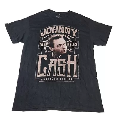 Buy Johnny Cash Black Graphic Tshirt Size Medium • 8£