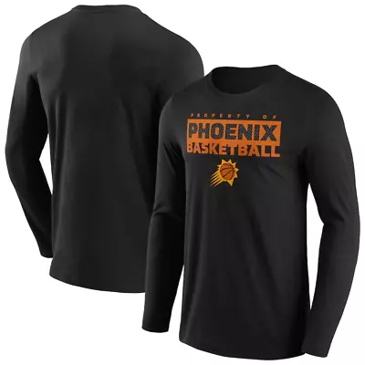 Buy Phoenix Suns Men's T-Shirt NBA Black Graphic Long Sleeve T-Shirt - New • 14.99£