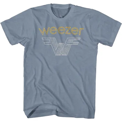 Buy Weezer Stacked Band Logo Men's T Shirt Rock Music Merch • 40.90£