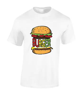 Buy Burger Mens T Shirt Cool Fast Food Lover Cheeseburger Fashion Funny Joke Top • 7.99£