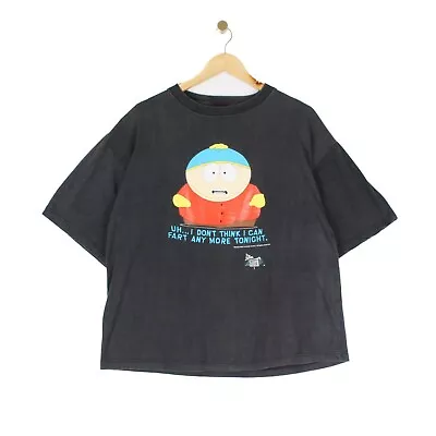 Buy Vintage South Park T-Shirt Black 1999's Comedy Central Eric Cartman Tee Size L • 24.99£