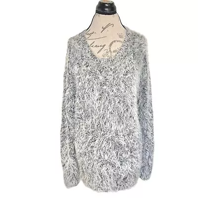 Buy Me To We Womens Sweater Soft Size Large Comfy Warm Furry Gray Christmas Winter • 20.57£