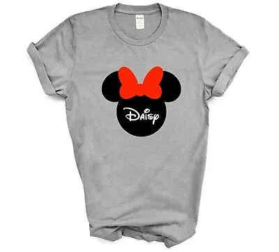 Buy Personalised Name Minnie Mouse T-Shirt. Girls Disney Inspired Disneyland TShirt • 6.99£