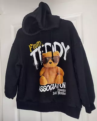 Buy ROKET FASHION 'Fluffy Teddy Association' Hooded Jumper Size M Ladies Hoodie • 1.29£