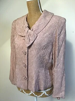 Buy L’EST Vintage Style Victoriana 1950S Size 38 Chest Rose Pink Button Up Jacket • 9.99£