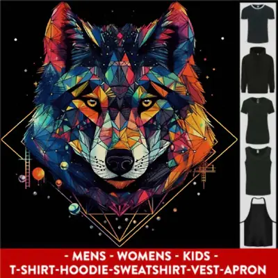 Buy Geometric Wolf Wolves Mens Womens Kids Unisex • 17.99£