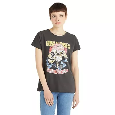 Buy Amplified Womens/Ladies Welcome To The Jungle Guns N Roses T-Shirt GD1100 • 28.59£