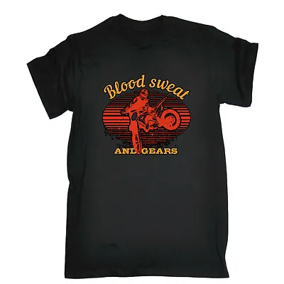 Buy Motocross Blood Sweat And Gears - Mens Funny Novelty T-Shirt T Shirt Tee Tshirts • 14.95£