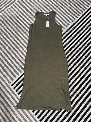 Buy Outerknown Tank Dress Linen Green Size Small S NWT • 48.03£