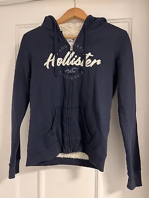 Buy Hollister Abercrombie & Fitch - Faux Fur Lined Black Zipped Hoodie - Size Small • 19.99£