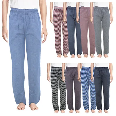 Buy Mens Pyjama Bottoms Cotton Woven Check Stripe Loungewear PJs Pant Soft Sleepwear • 5.99£
