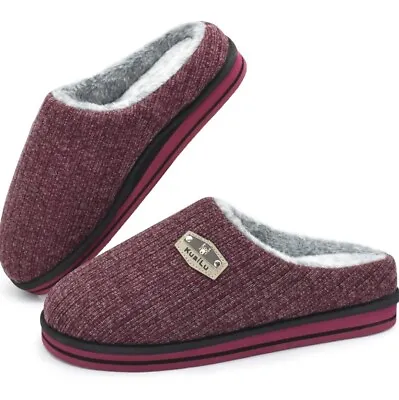 Buy KuaiLu Mens Slippers Orthopedic Memory Foam Slippers For Men Fashion Casual Wool • 12£