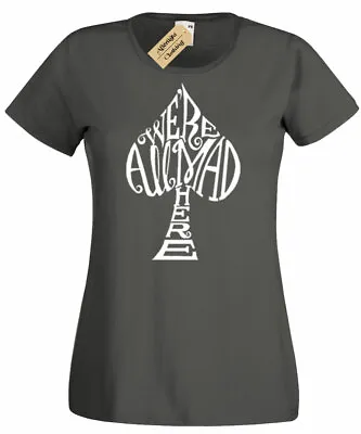 Buy Womens We're All Mad Here Alice In Wonderland T-Shirt Ladies Top Gift • 12.95£