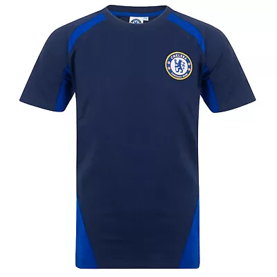 Buy Chelsea FC Boys T-Shirt Cotton Panel Crest Kids OFFICIAL Football Gift • 12.99£