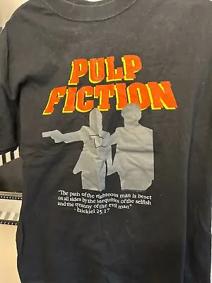 Buy Pulp Fiction - Ezekiel 25:17 VINTAGE T-Shirt Adult Size L Black *Mint* Tarantino • 19.95£