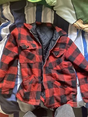 Buy Mens Red/black “lumberjack” Style Jacket  . Buffalo Plaid ! • 20£