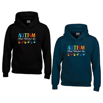 Buy Autistic Accept Understand Love Hood ASD Autism Spectrum Disorder Hoodie Unisex • 23.99£