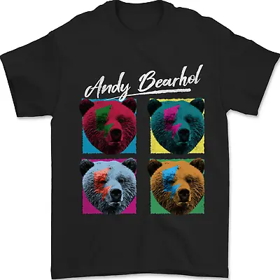 Buy Andy Bearhol Funny Panda Bear Parody Art Mens T-Shirt 100% Cotton • 8.49£