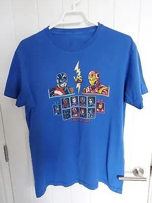 Buy Marvel Civil War Captain America Iron Man 8 Bit T Shirt Large 40  • 12.99£