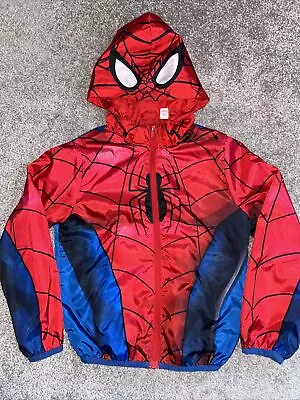 Buy Boys Spider-Man Raincoat Age 6-8 Years • 6.50£