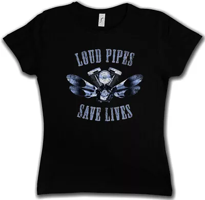 Buy LOUD PIPES SAVE LIVES WOMAN T-SHIRT - Live To Biker SAMCRO Ride Rocker Club SOA • 21.54£