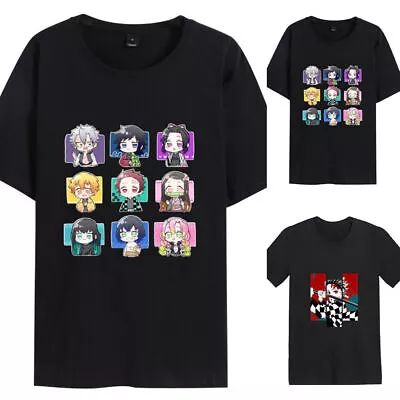 Buy Anime Demon Slayer Men T-Shirt 3D Print Short Sleeve Tee Top Summer Clothes New • 17.49£