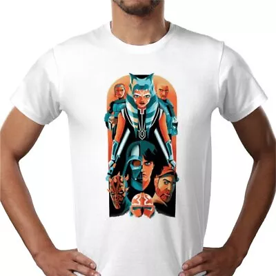 Buy Animated Star Wars Vader Ahsoka Obi Wan Darth Maul T-shirt Size S-xl New • 12.50£
