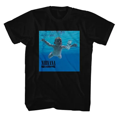 Buy Nirvana T-Shirt Nevermind Album Cover Band Official Black New • 14.95£