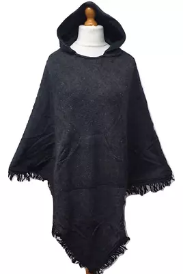 Buy Poncho Winter Fleece Lined Warm Cape Shawl Wrap UNISEX Blanket One Size S M L XL • 25.99£