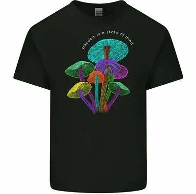 Buy Magic Mushrooms Freedom Is A State Of Mind Men's Funny T-Shirt  Psychedelic LSD • 9.50£