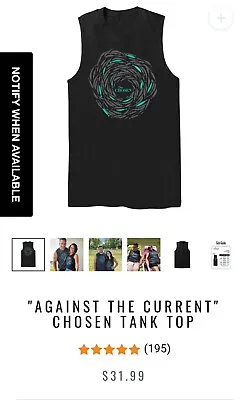 Buy The Chosen, TV Series,  AGAINST THE CURRENT  BLACK TANK TOP, NWT, FREE Shipping! • 30.88£