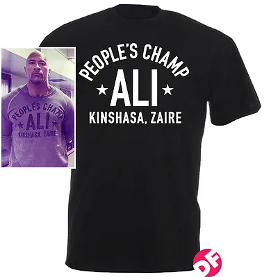 Buy People's Champ ALI New T-shirt WWF The Rock Muhammad Ali Gym Men+Kids Tshirt • 12.99£