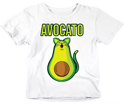 Buy Funny Avocado Cat Avocato Funny Cat Kids Boys Girls T-Shirt - Kitty Cute Lol Pun • 7.95£