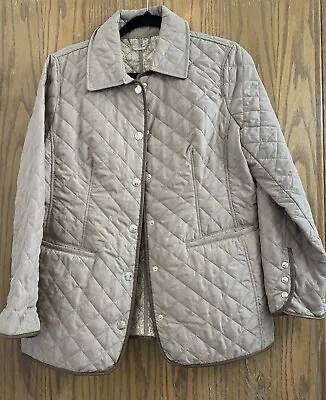 Buy Chico's Midlength Quilted Field Jacket Camel Tan Size 1 • 9.47£