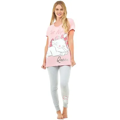 Buy Marie Aristocats Pyjamas Adults Womens S M L XL XXL PJs Short Sleeve Top Pink • 23.99£