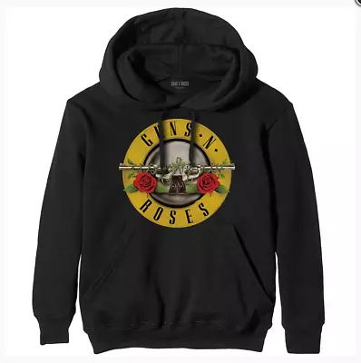 Buy Guns N Roses Black Hoodie, Unisex Hoodie, Pullover Logo Hoodie • 27.95£