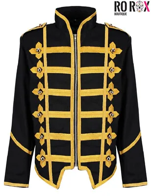 Buy Mens Jacket Military Army Drummer Gold Hussar Officer Music Festival Parade • 39.99£